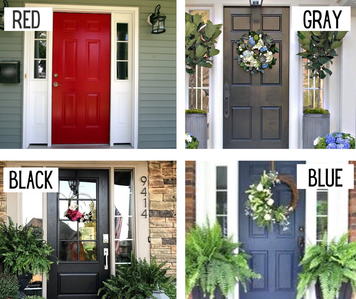 PinkertonAmanda's tweet photo. Nationwide, these are the top front door colors to help sell your home. Ranking them first to fourth, what order do you think they go in? #rank #firsttofourth #housecolor #frontdoor #frontdoorcolors #colorsthatsell #realestate #realestateagent #arizonarealtor #friday #fridayfun https://t.co/4lPm0SExdS