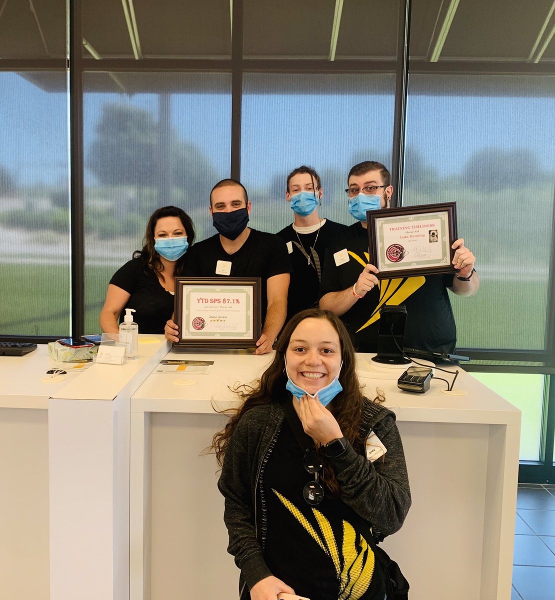 Stopped by Shadow Lake today to give these guys props🤩 Flavor-aid winning awards for 1st Place on YTD Customer Experience &amp; YTD training compliance! @lukahenning is an amazing leader😎 #Consistency #EliteExperience