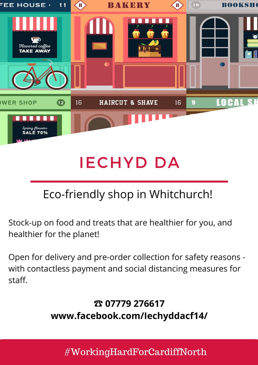 AnnaMcMorrin's tweet photo. This week’s community business is @IechydD! An eco-friendly refill health food shop in the heart of Whitchurch. 

Text orders to 07779276617. They’re celebrating their 1st birthday on Monday-please show some support for this fantastic local business! https://t.co/s6PUqrlr3j