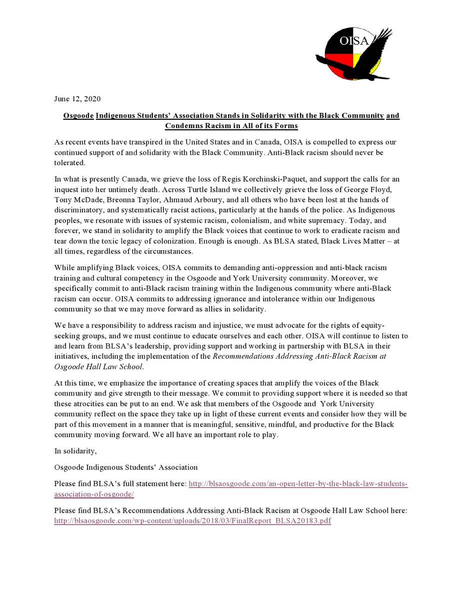 Osgoode Indigenous Students' Association tweet media