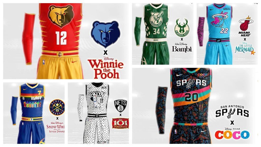 marca's tweet photo. 🏀 La NBA ya huele a Disney: las camisetas tuneadas con las películas más famosas https://t.co/QGWyQtVSvb https://t.co/0zAbNCIxvy