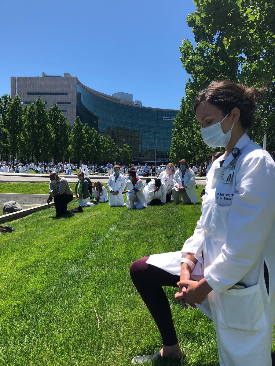 Mary Rath (Beirne) (@mcrath2) on Twitter photo This is only a small part of the change needed but sure did give all of us a moment to reflect. <a href="/ClevelandClinic/">Cleveland Clinic</a> #WhiteCoatsforBlackLives This is only a small part of the change needed but sure did give all of us a moment to reflect. <a href="/ClevelandClinic/">Cleveland Clinic</a> #WhiteCoatsforBlackLives