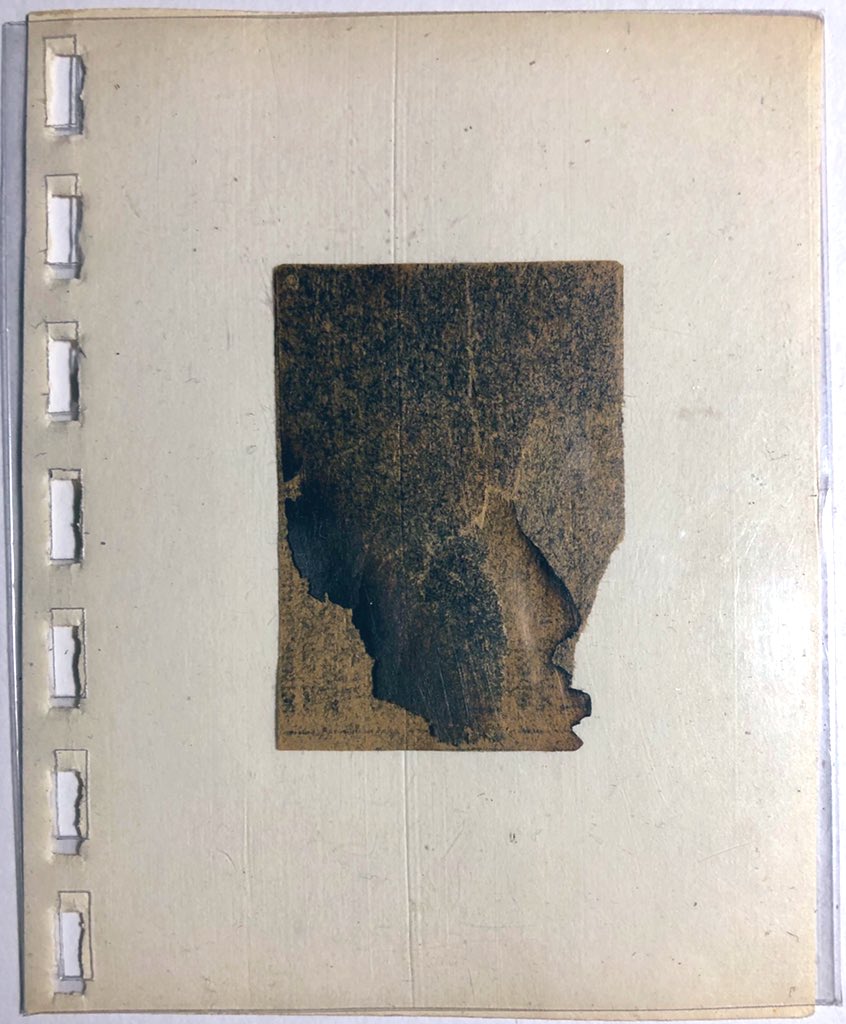New work in collage, part of a series of small-format works.

“Scale”
found papers, acetate page insert, wax, ash
2.5” x 3.5”
#artwork #art #artist #ArtistOnTwitter #collage #collageart #abstractart #contemporaryart #monochrome #foundpaper