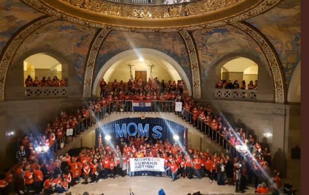 BeckyJMorgan's tweet photo. The legislature put victims at increased jeopardy with #SB656. Missouri @MomsDemand remember the legislature's promise to "fix" #SB656 -- and we will continue to show up in our state capitol year after year -- as long as it takes -- to remind them of their promise. https://t.co/jgMzeQnMU2