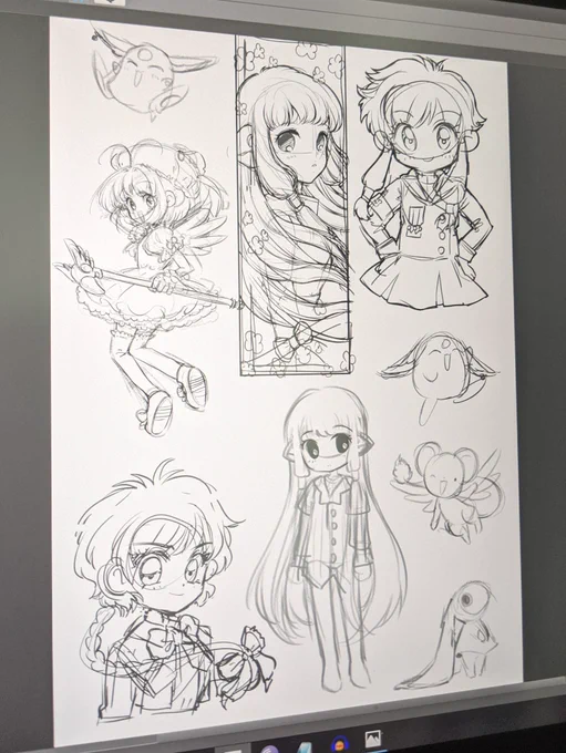 Working on CLAMP stickers for next month's Patreon set ❤️ 