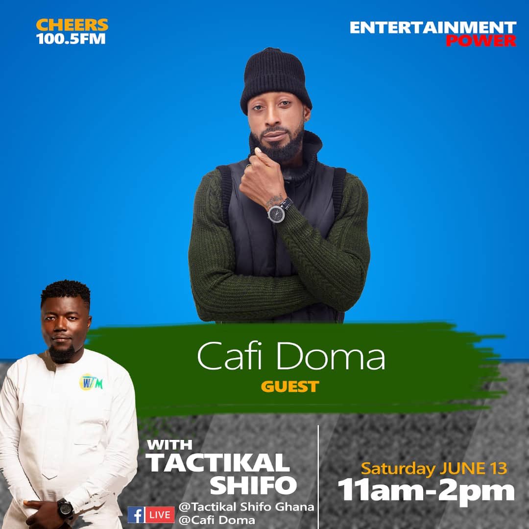 CafiDoma's tweet photo. Let’s make a date and meet Tomorrow morning 13th June.. 11am-12pm on Entertainment Power @ Cheers 100.5 FM with Tactikal Shifo. Thanks for Sharing..🙏🏾🙏🏾🙏🏾. @KuamiEugene @akosbotwe @PonoBeezy @KswaggAhba @gurunkz @1falifinest @djstitchgh @naymedia_inc @bosom_pyung @KayOfficialGH https://t.co/MUacijtqP0
