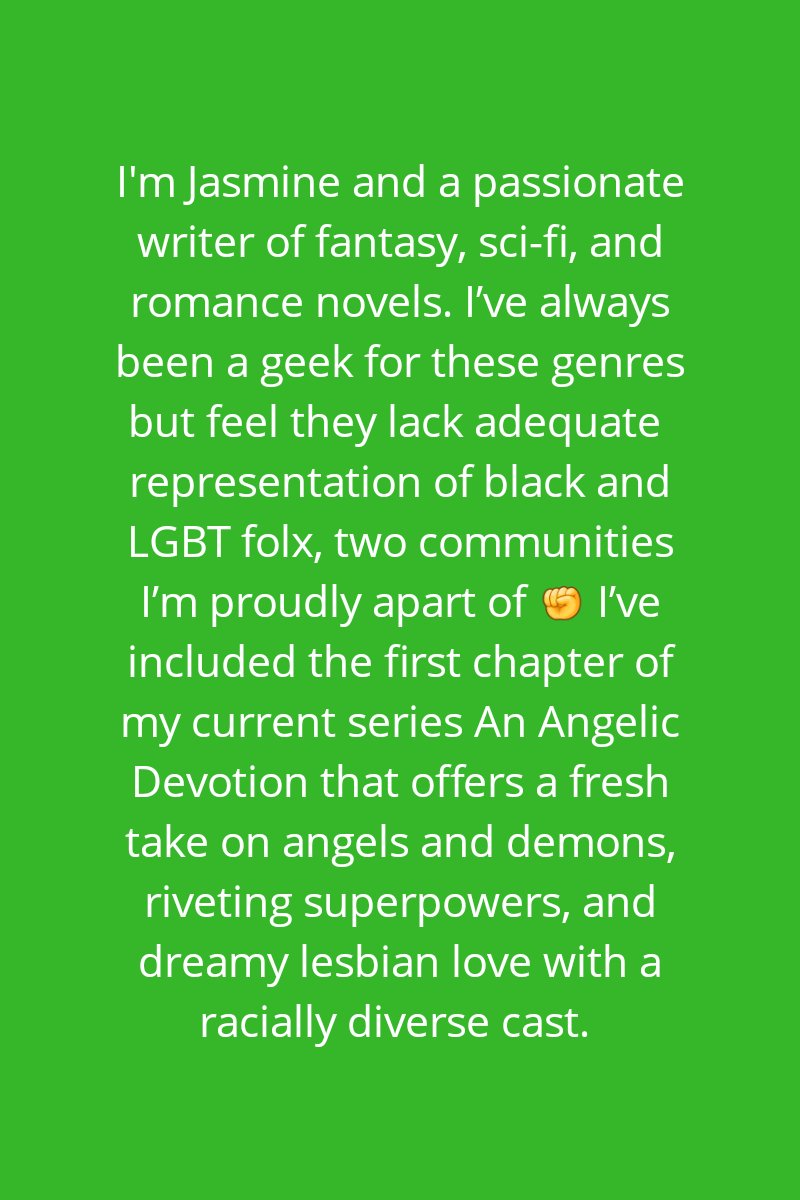 JAyleriswriting's tweet photo. Thank you @RKN_Arts for telling me about #BLACKCREATORSFUND! #Halsey #amwriting #LGBT #writer #blm #blacklivesmatter #blackgirlmagic #Equality #AnAngelicDevotion
More of my story is published on #Wattpad if you're interested in reading more! https://t.co/QgMjXG1Exa https://t.co/C2EhbuD4i1