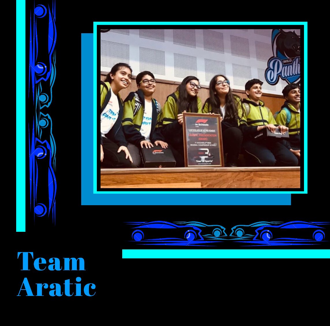 AraticTeam's tweet photo. Bagged the ‘Best Verbal Presentation award’ and top 10 in North India regionals
#teamaratic #zatara #f1 #f1inschools #f1india #logo #f1inschoolsindia #race #car #manufacture #manufacturing #racingcars #india #F1 #formula1 #race #speed #timeofsports #portfolio #autodesk #graphics https://t.co/P8zAJ6BqTF