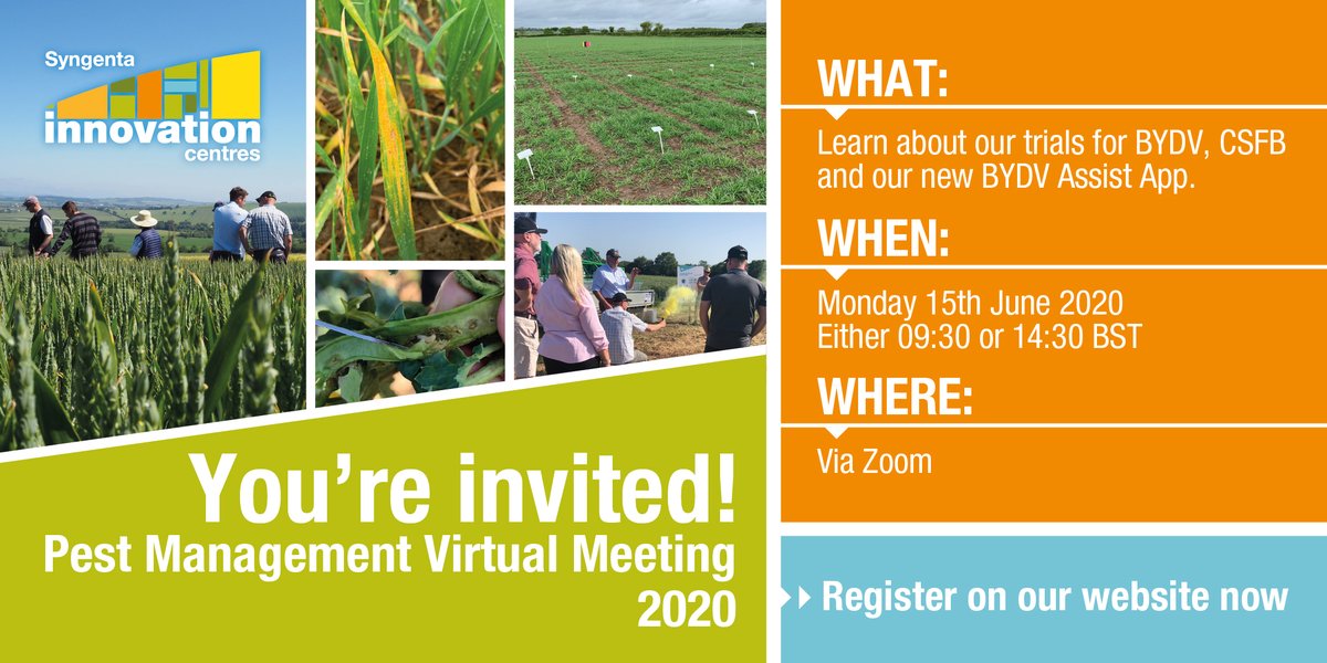 You're invited!

We're hosting the first of our Virtual Meetings on Monday, in the morning and in the afternoon so you don't miss out!

Monday's meeting covers Pest Management! Learn about our BYDV and CSFB trials, and our BYDV Assist App!

Register here: ow.ly/iXTA50A5Pcz