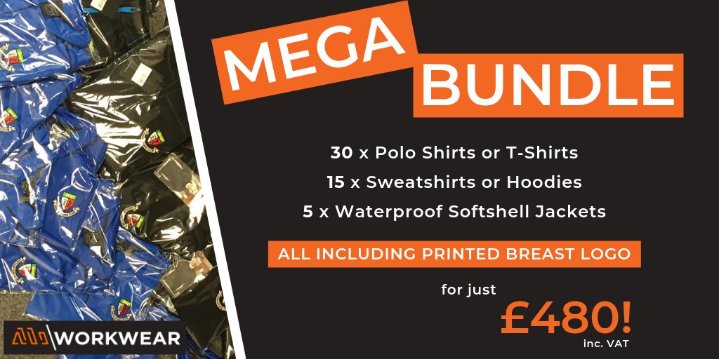 💣 The Mega Bundle - 50 branded items for just £480! 
Get in touch with us today to place your order. 👍miwokwear.org.uk
You Enquire, We Deliver 📦 #MegaBundle #MiWorkwear #leicestershire #promotionalproducts #brandedproducts #brandedproducts #rebrand #branded #uniform