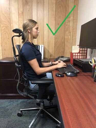 RowdyNewU's tweet photo. Our posture when sitting is SO important and can help prevent back pain. Swipe to see how most of us are probably sitting towards the end of the day 😎

#rowdynewu #wellness #worksitewellness #utsa #ergonomics #sittingposture https://t.co/2vDIBW5KxC