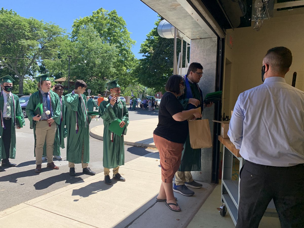baileyfaywright's tweet image. Before they go, graduates pick up their official transcripts and a class gift at Maloney High School. Gifts include a senior tshirt, a Maloney water bottle, a yearbook if they bought one and some info on senior class raffles. #meriden
