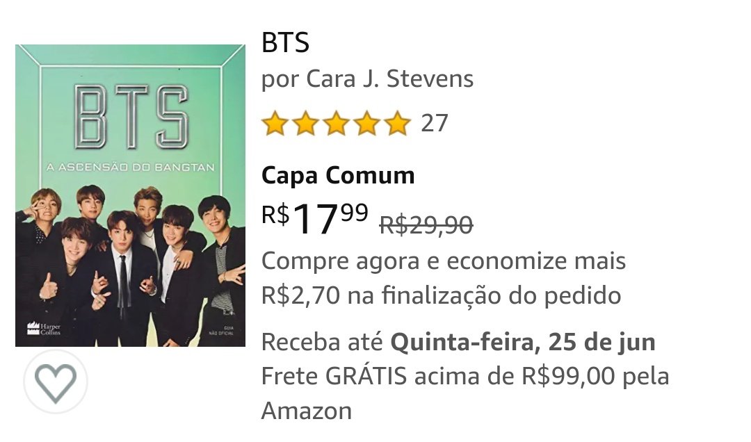 PromocoesPA's tweet image. 📚 BTS (R$ 15,29): amzn.to/2Au1Lln

📚 O caso dos exploradores de cavernas (R$ 13,01): amzn.to/2XUYh46
