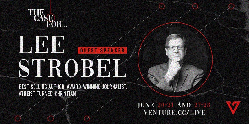 MJMurph's tweet image. Looking forward to @LeeStrobel being with us @VentureChurch June 20-21 &amp;amp; 27-28. Sat/5:00pm - Sun/9:30 &amp;amp; 11:15am  venture.cc/live #thecasefor