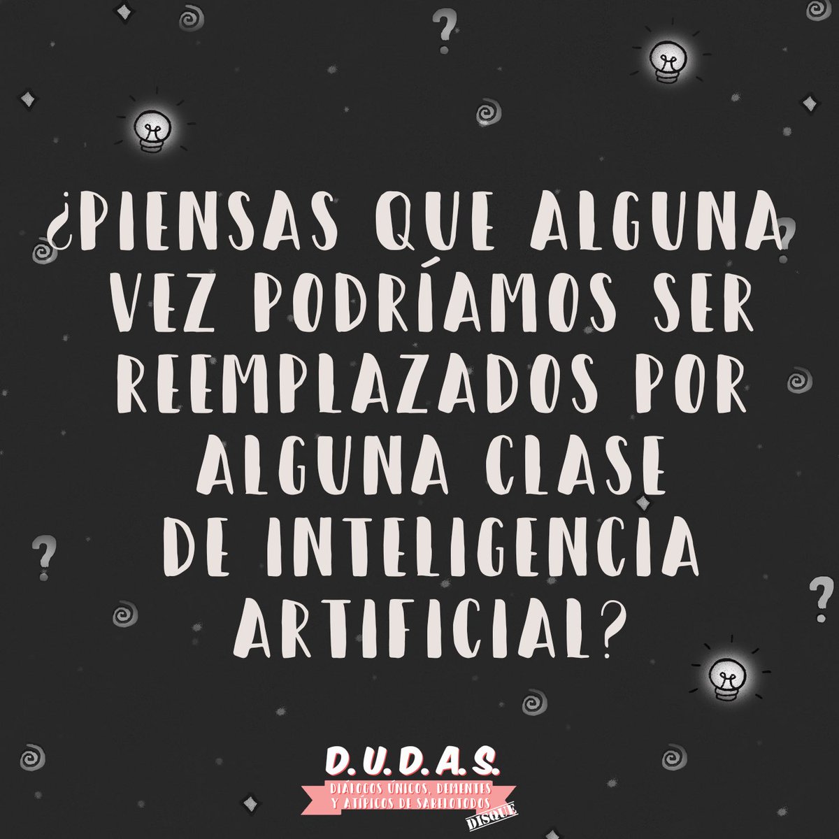 dudologos's tweet photo. ¡Hola! Aquí te dejamos la pregunta de nuestro episodio 02: #ArtificialmenteInteligentes 🤖🧠 
¿Ya nos escuchaste?
▶️ https://t.co/rpYw7w5u9D
▶️ https://t.co/iE6YU2mfNy
▶️ https://t.co/2xnYQCcfqo

¡Queremos leer tu respuesta! https://t.co/zYtXoHNCoj