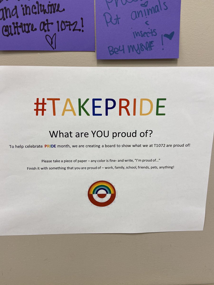T1072 is celebrating Pride in our breakroom by showing what we’re proud of! 🌈  #takepride #worksomewhereyoulove #targetpride