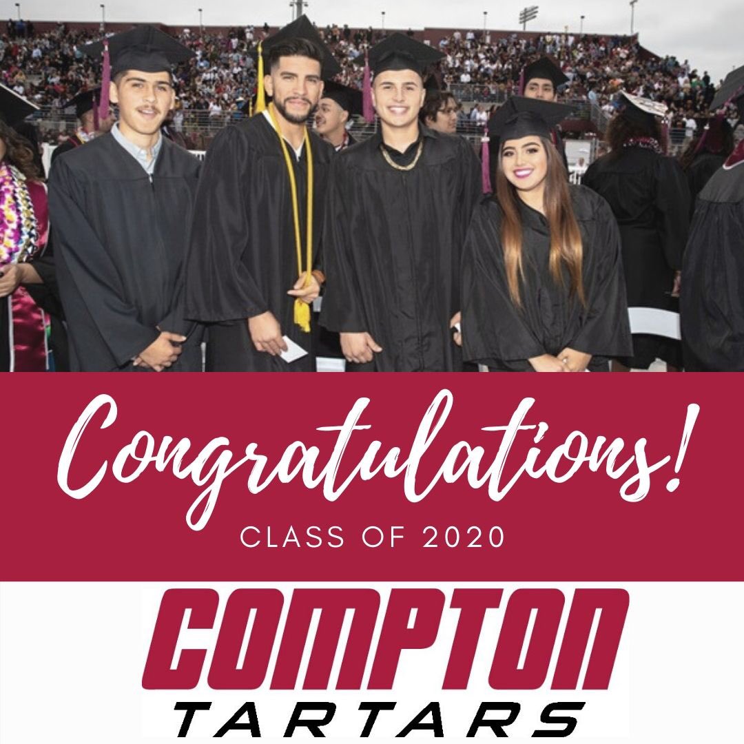 Compton_Tartars's tweet photo. On behalf of the Athletics department Congratulations to the @compton_college Class of 2020! You did it! 🎓🎉 #GoTatars #comptongrad https://t.co/jwm9nc0KjA