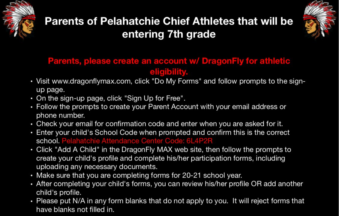 Attention Parents of 7th graders or New student athletes