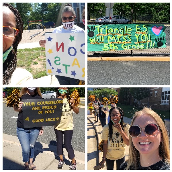 SouthernCounsel's tweet photo. The Last Day of the 2019-2020 School Year! #5thGradeParade @triangletigers #EnjoySummer @PWCSCounseling @RosauraSanders1 @LisaTechieTeach https://t.co/TdWroU1g4V