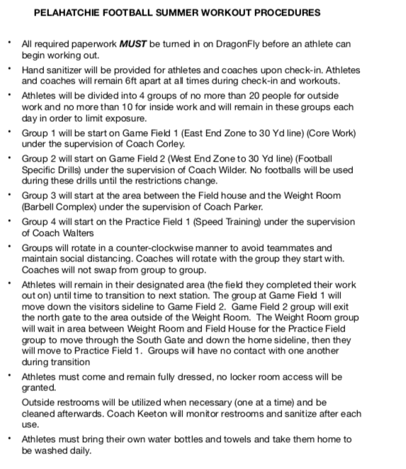 Attention Chief Football Players