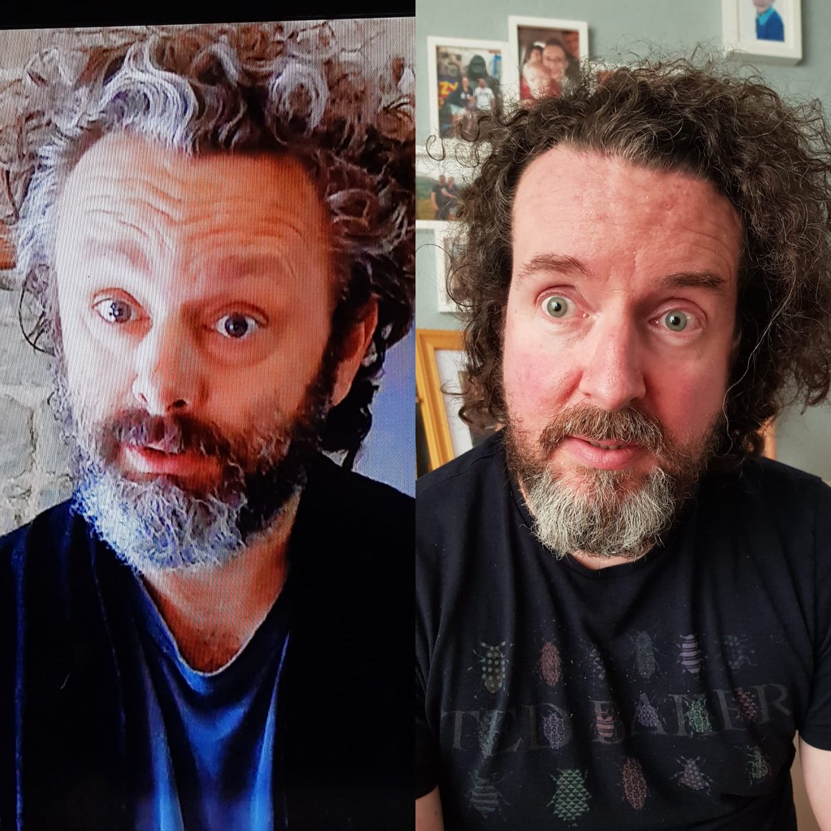 shrinking_mama_'s tweet photo. @michaelsheen My partner, @garethknipe and I, have binge watched Staged today and I think you might have a long lost brother...do you know where your Dad was in 1974?! @staged2020 https://t.co/jkqrqINYAq