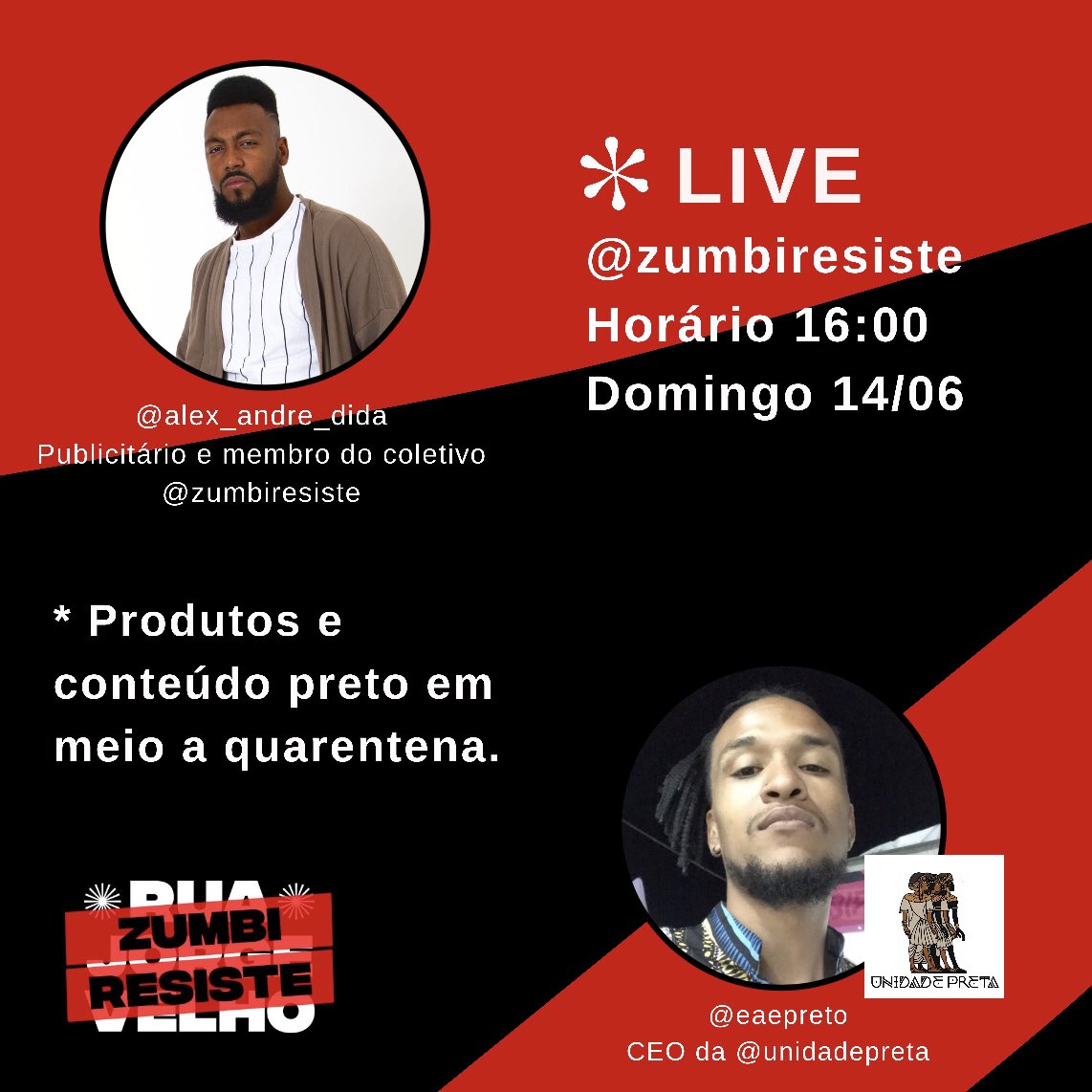 O que estamos consumindo em termos de produtos e o conteúdo nessa quarentena, vem de pessoas pretas?
Esperamos todos domingo para assistirmos essa LIVE e entendermos o quão importante isso é.
