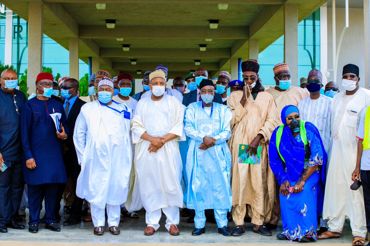 KBStGovt's tweet photo. HE Gov @AABagudu today in Birnin Kebbi, along with the Hon minister of state for Agriculture @NanonoSabo at the flag off of the 2020 Dry Season Control of Transboundary migratory pests for the 12 Frontline northern states. https://t.co/GOqtnTMals