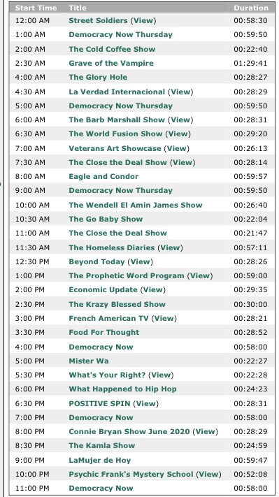 Hey SF Commons Community! Here’s the schedule for June 12th for channels 29 &amp; 76!
These shows can be viewed for SF residents on Comcast, AT&amp;T, and Wave or streamed/VOD online for nonresidents at 29.sfc.tv and 76.sfc.tv