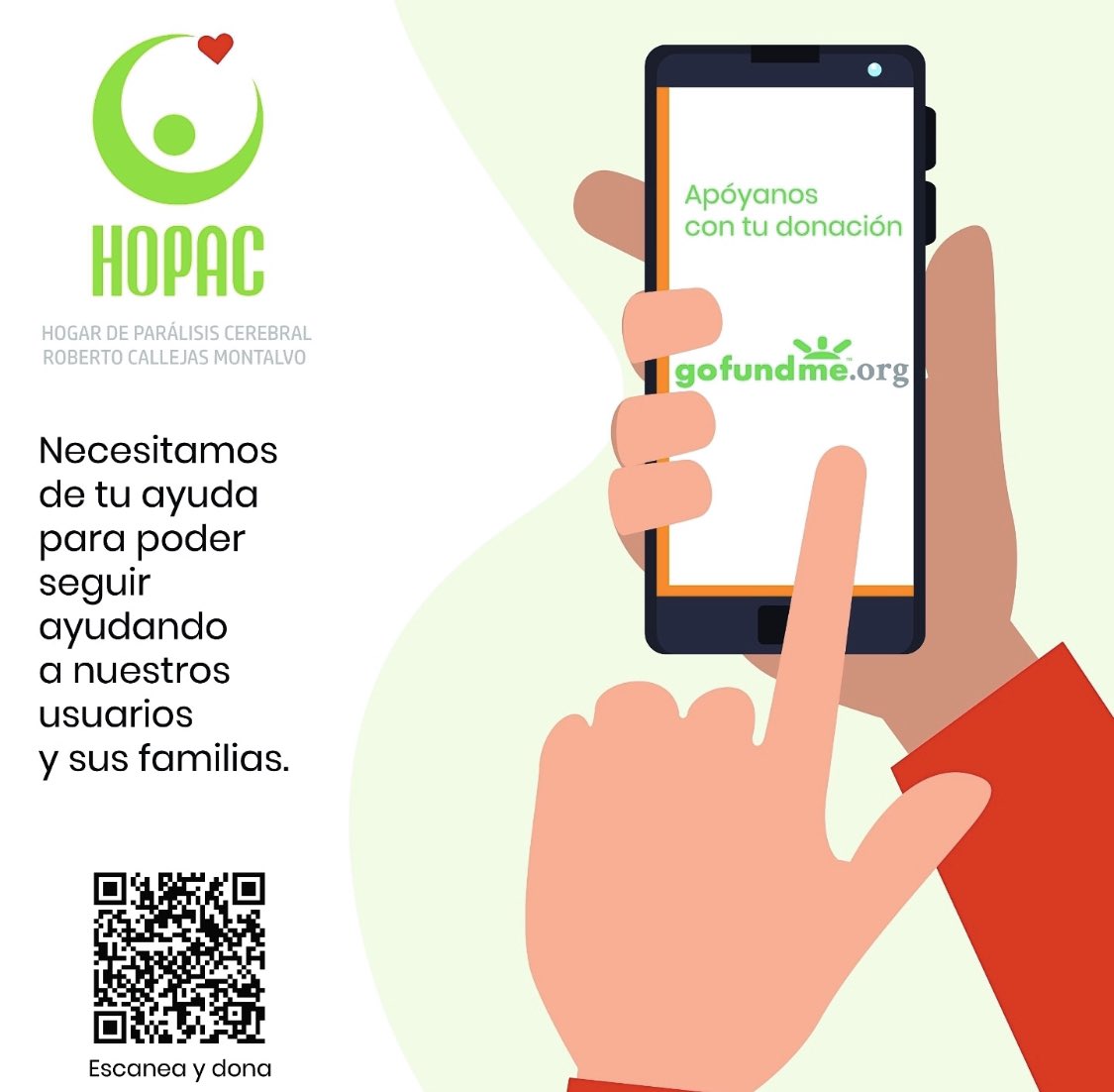 HOPAC_ORG's tweet photo. Unete a la campaña Gofundme. ¡Hoy más que nunca tus donaciones son vitáles! Con tu respaldo podremos atravesar esta crisis.   #contagiatedesolidaridad #necesitamosunamano #yosoyhopac https://t.co/tfwO31Q388