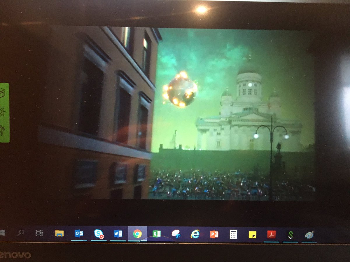 Pirpelli's tweet photo. I am attending @cyberalma’s gig from my house via https://t.co/uJ48LAgA56 as a blue cactus -avatar! Pretty amazing visuals! #cyberalma #helsinkipaiva @pmercords #digitaldiplomacy https://t.co/56YD2b4Ny6