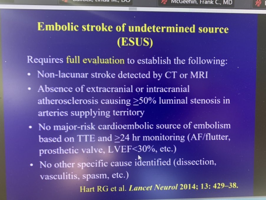 DavidACohen3's tweet image. What is #ESUS @LankenauGrandRounds with @MitchElkind #MitchellElkind MD #MainLineHealth