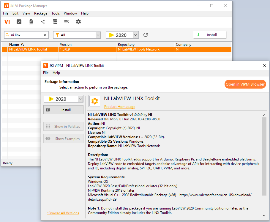 The NI LINX Toolkit for #LabVIEW 2020 Pro 32-bit is now available free on the NI Tools Network. This is the same LINX Toolkit that is included with LabVIEW 2020 Community Edition.