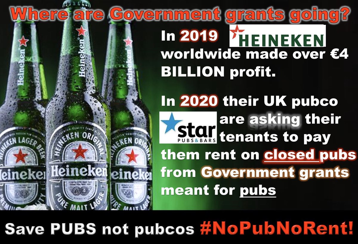 @CampaignforPubs @AlokSharma_RDG @scullyp @RishiSunak @Heineken_UK @starpubsandbars @Heineken Absolutely disgraceful @starpubsandbars @Heineken_UK @Heineken #NoPubNoRent