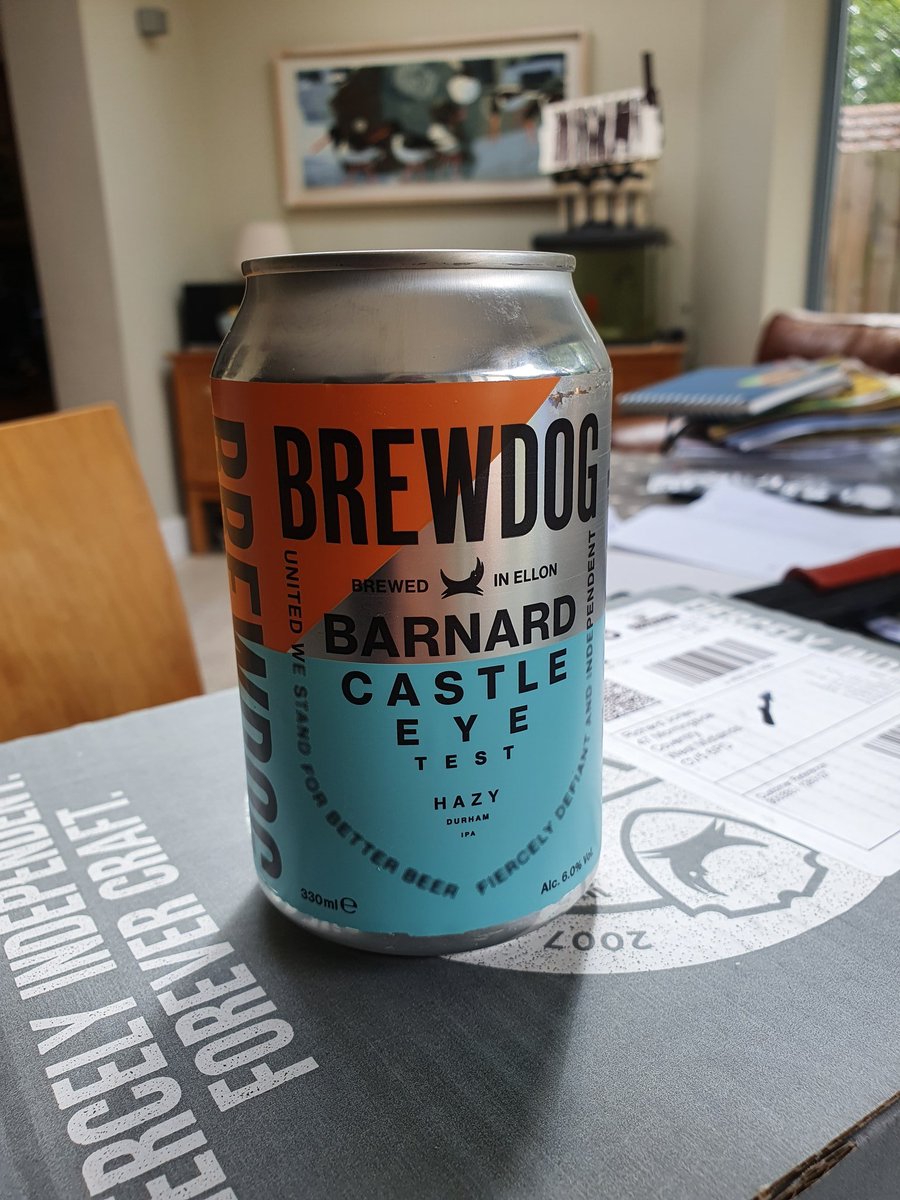 Cromerbeach2's tweet photo. One for #DominicCumins Well done #Brewdog your Barnard Castle Eye Test Hazy is great in so many ways. https://t.co/2XDVIBamAN