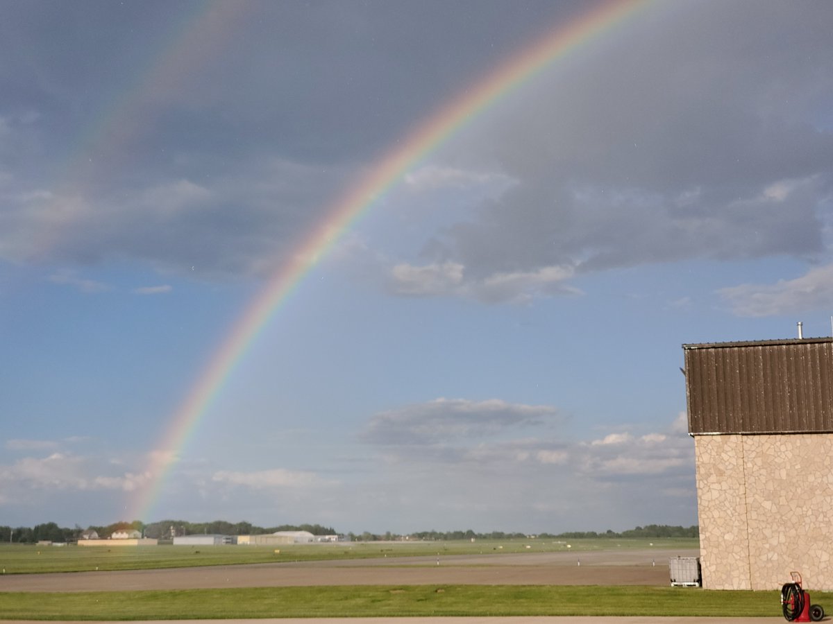 FlightForLife's tweet photo. What was at the end of last night's double rainbow? No, not a pot of gold... just a lifesaving EC145 twin-engine helicopter standing ready to respond to anyone in need. 

Stay safe this weekend! https://t.co/BNq3MYr0UK