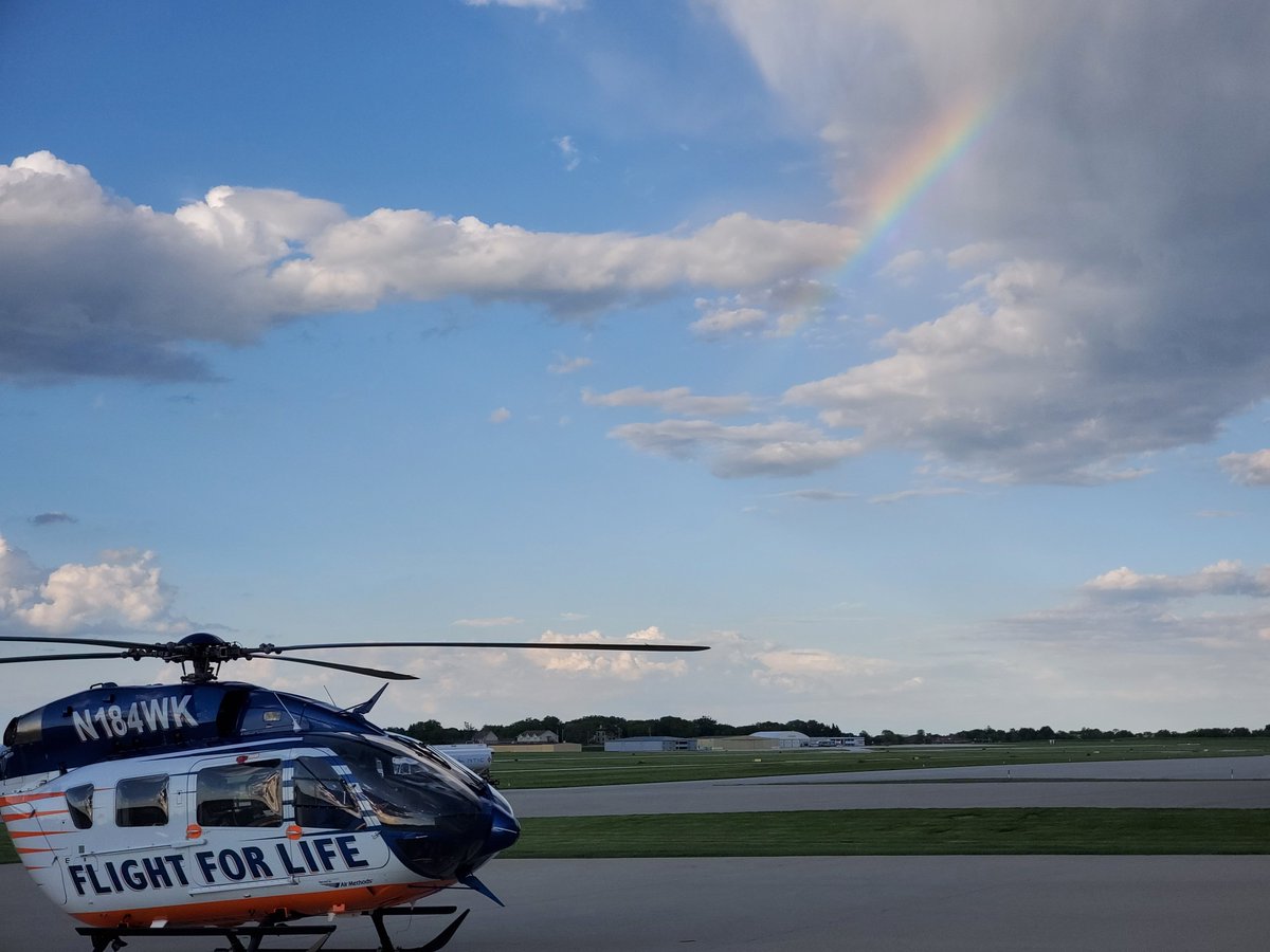 What was at the end of last night's double rainbow? No, not a pot of gold... just a lifesaving EC145 twin-engine helicopter standing ready to respond to anyone in need. 

Stay safe this weekend!