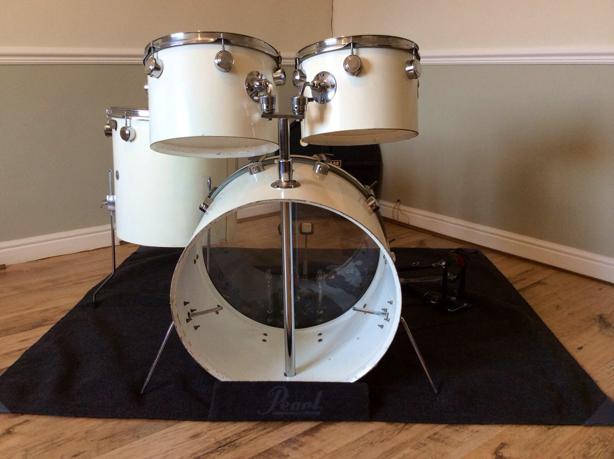 StuMartin_'s tweet photo. So it begins...1970’s White Hayman. (Lou Dias) Age 13 My first drum kit, I’ve owned this for 33 years...time for a lockdown restoration. https://t.co/4Bk9itBxgo