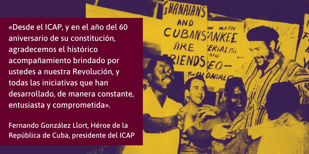 Desde el ICAP, agradecemos el histórico acompañamiento brindado por ustedes a nuestra Revolución, afirma <a href="/fernando5hicap/">Fernando5hICAP</a> en su intervención durante Encuentro virtual de homenaje al Che youtu.be/2vG5qUNW2J8 #CheNuestro #60AñosICAP #AbrazandoLaAmistad