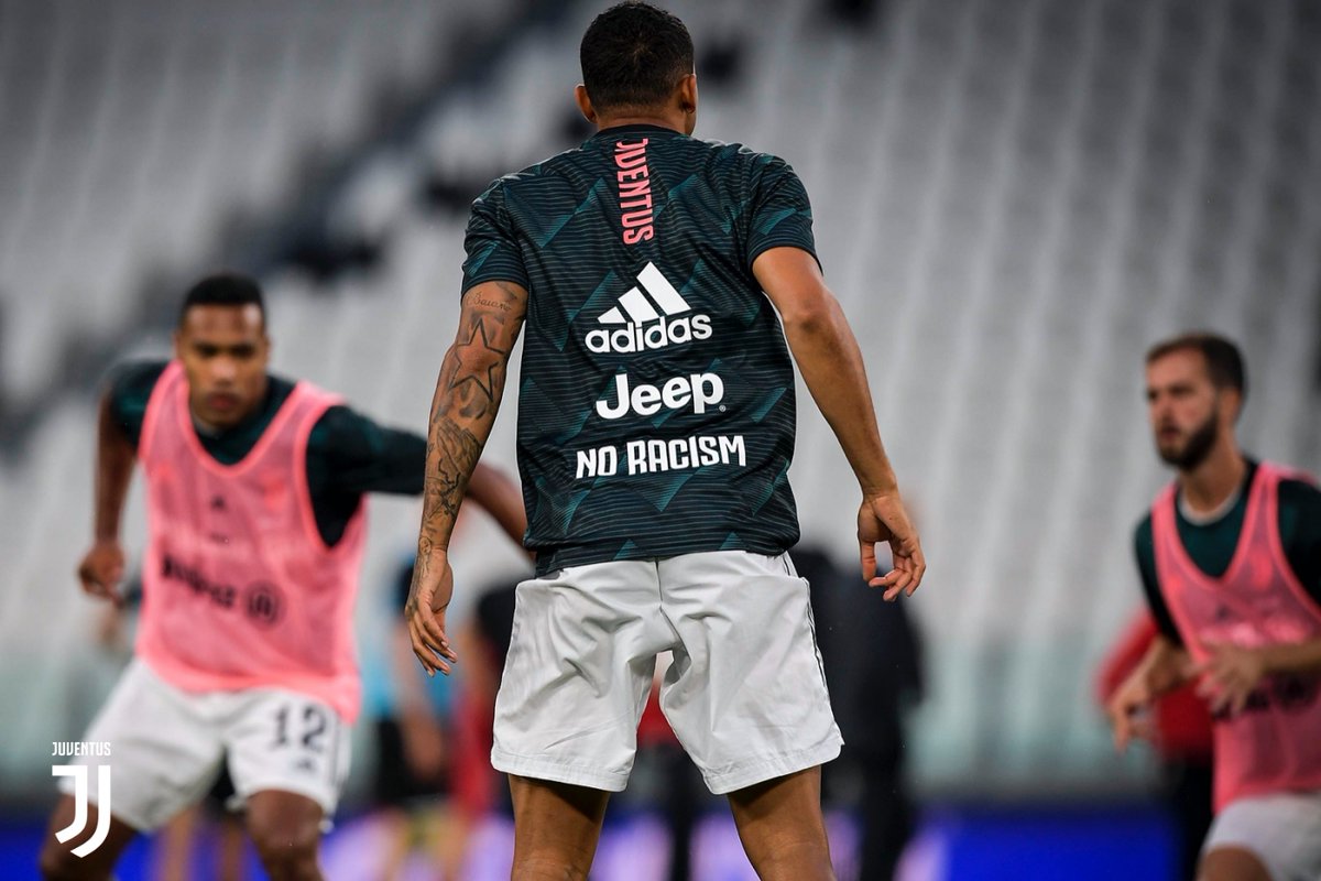 juventusfc's tweet photo. Anywhere, Anytime: NO TO RACISM. 
➡️ https://t.co/PYBnaOIUX2
 
#ColourWhatColour #NoRacism #BlackLivesMatter #JuveMilan https://t.co/SQ2D9yxJ4t