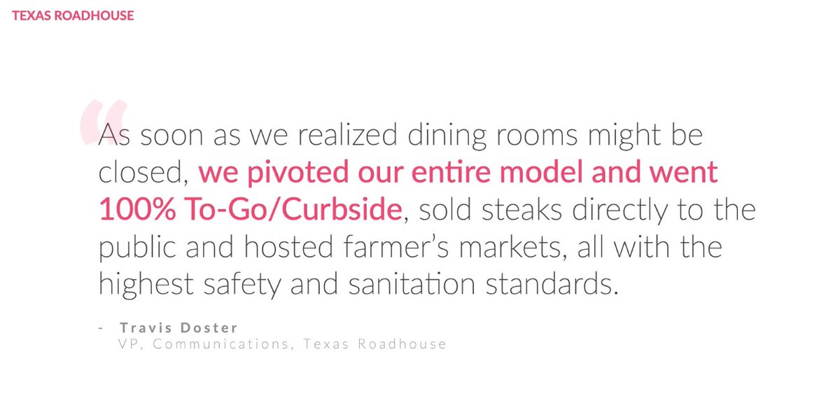 codesigned's tweet image. Congrats to @texasroadhouse on the incredible #innovation in response to #COVID Tweeting LIVE from the #WinningatComms Webinar Series! #farmersmarket #QSR #QuickServe #Restaurant