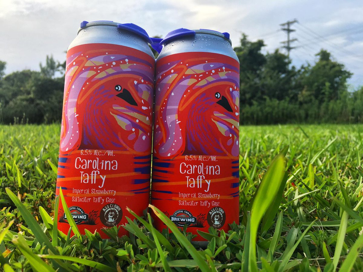 🍓Carolina Taffy Imperial Gose🍓

Today we're pumped to release this imperial strawberry saltwater taffy gose with our friends at @AssClownBrewing! We brewed this batch of liquid candy with all NC ingredients. Come out and get yours!

#NCBeer #BrewLocal #CrystalCoastBrewing