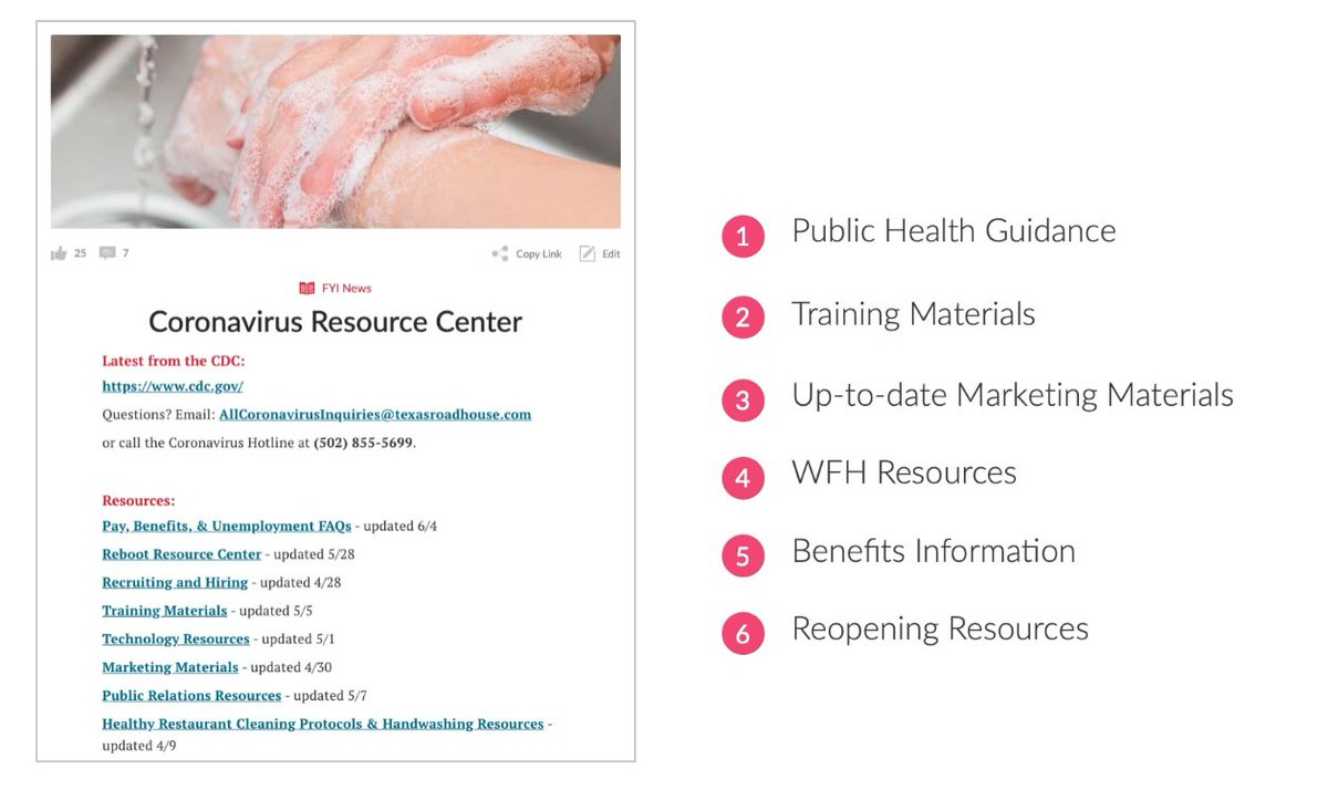 codesigned's tweet image. How are you using your intranet and #digitalworkplace during the pandemic? @texasroadhouse are using their #intranet as a #coronavirus resource center as well as a tool for pivoting business operations to continue to serve their loyal customers🍴ℹ️🙌
