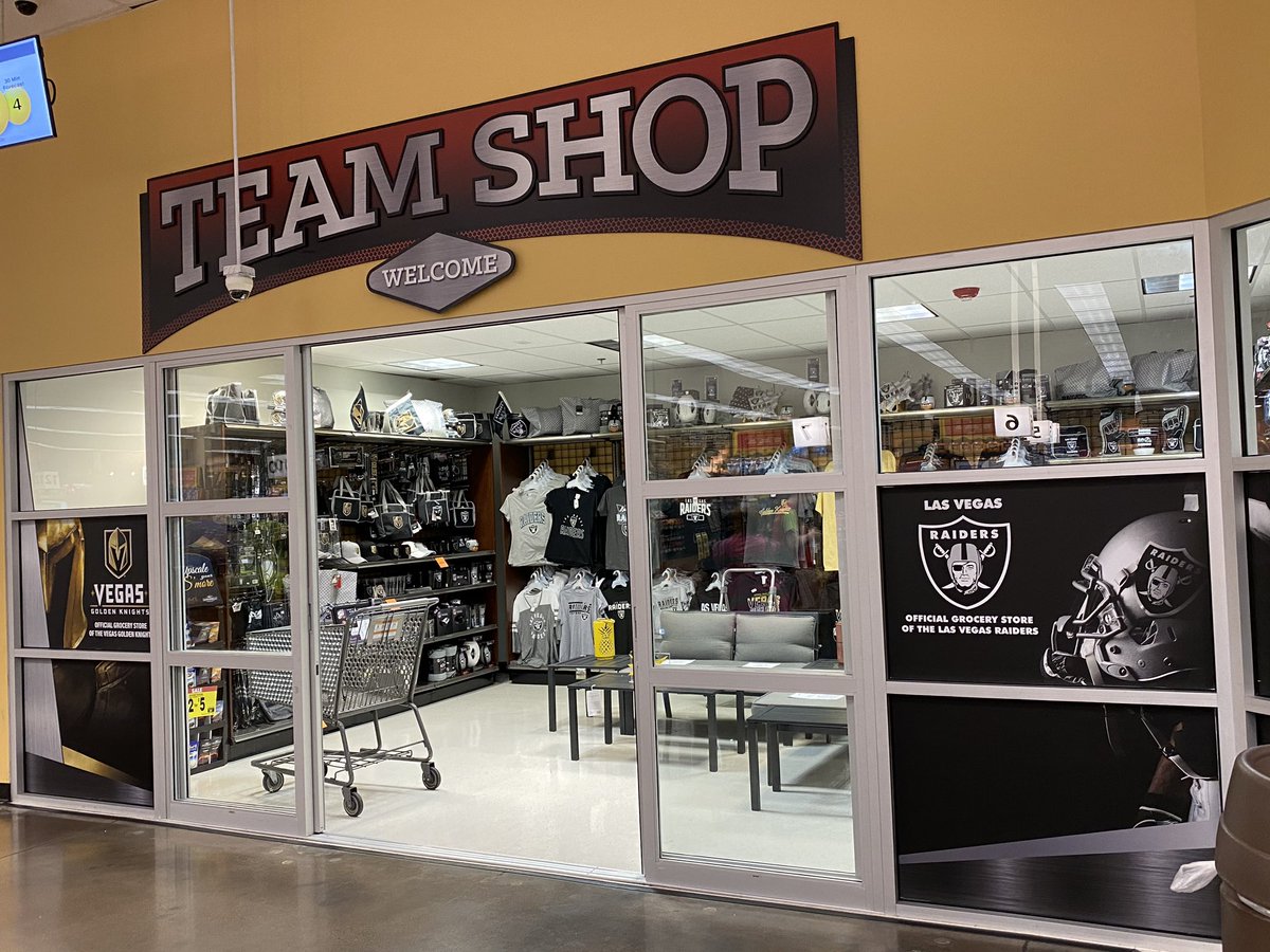 Mick Akers on X: 'Some Las Vegas Smith's locations taking sports team sales  to new levels adding team stores within the grocery stores featuring @ Raiders and @GoldenKnights gear. #vegas #raiders #vegasborn   /