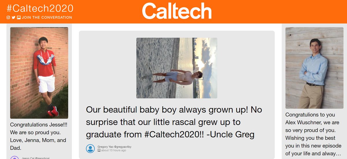 yaopow's tweet photo. I wanna thank “Uncle Greg” and “Joanetta Lauderdale” for supporting me on the #Caltech2020 memory wall today, and all the family and friends who watched the virtual commencement with me! It was a wild ride but we out! https://t.co/DpjB5eK3Ax