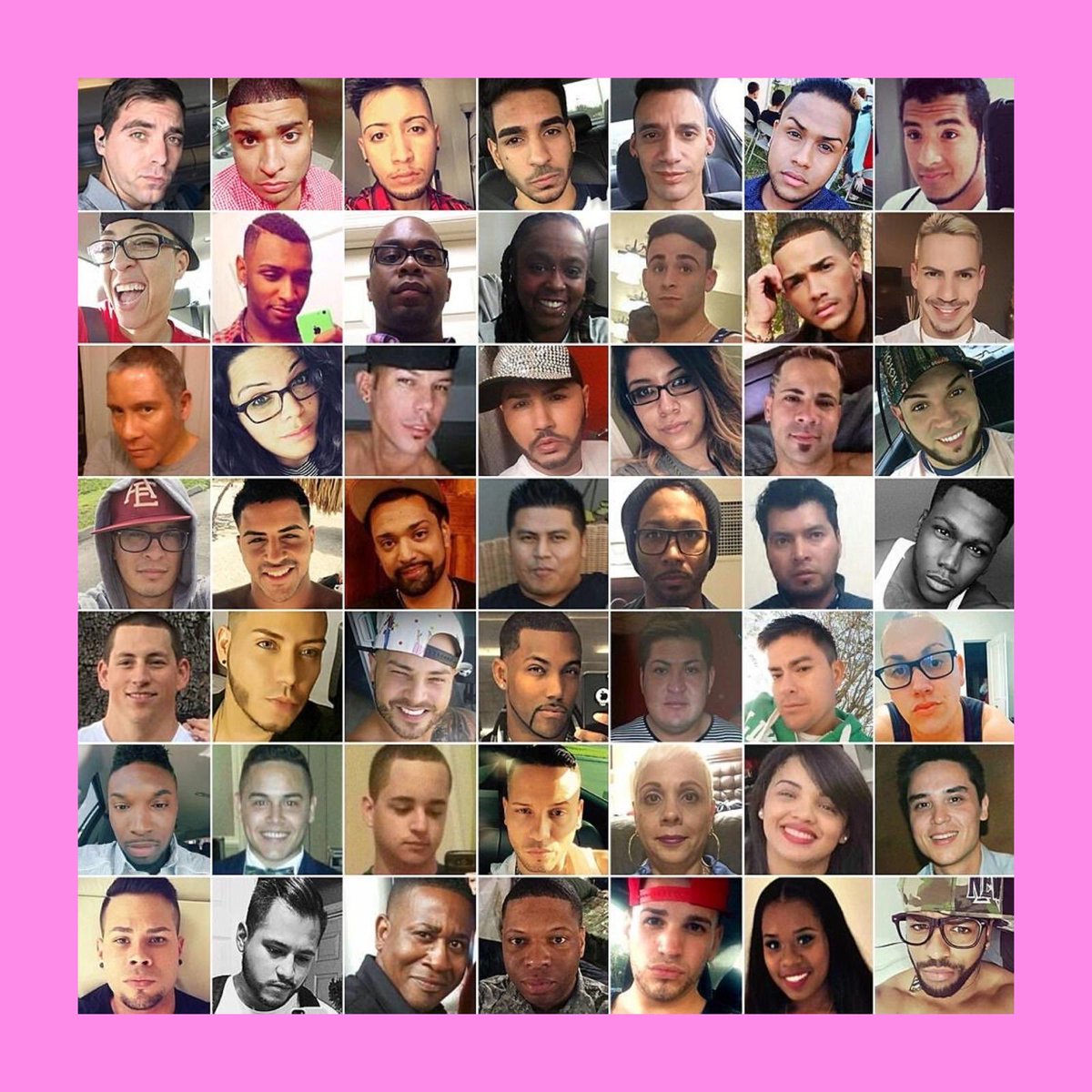Voices4L's tweet photo. Today, 12th June, we remember the 49 LGBTQIA+ people who were killed four years ago in Pulse, a  queer club in Orlando, Florida. 
Tributes to the victims and link to the online memorial service: @pulseorlando 
Donate to the memorial fund: @onepulseorg 💗
Graphics: @coraefhamilton https://t.co/JTC1eo1q7e