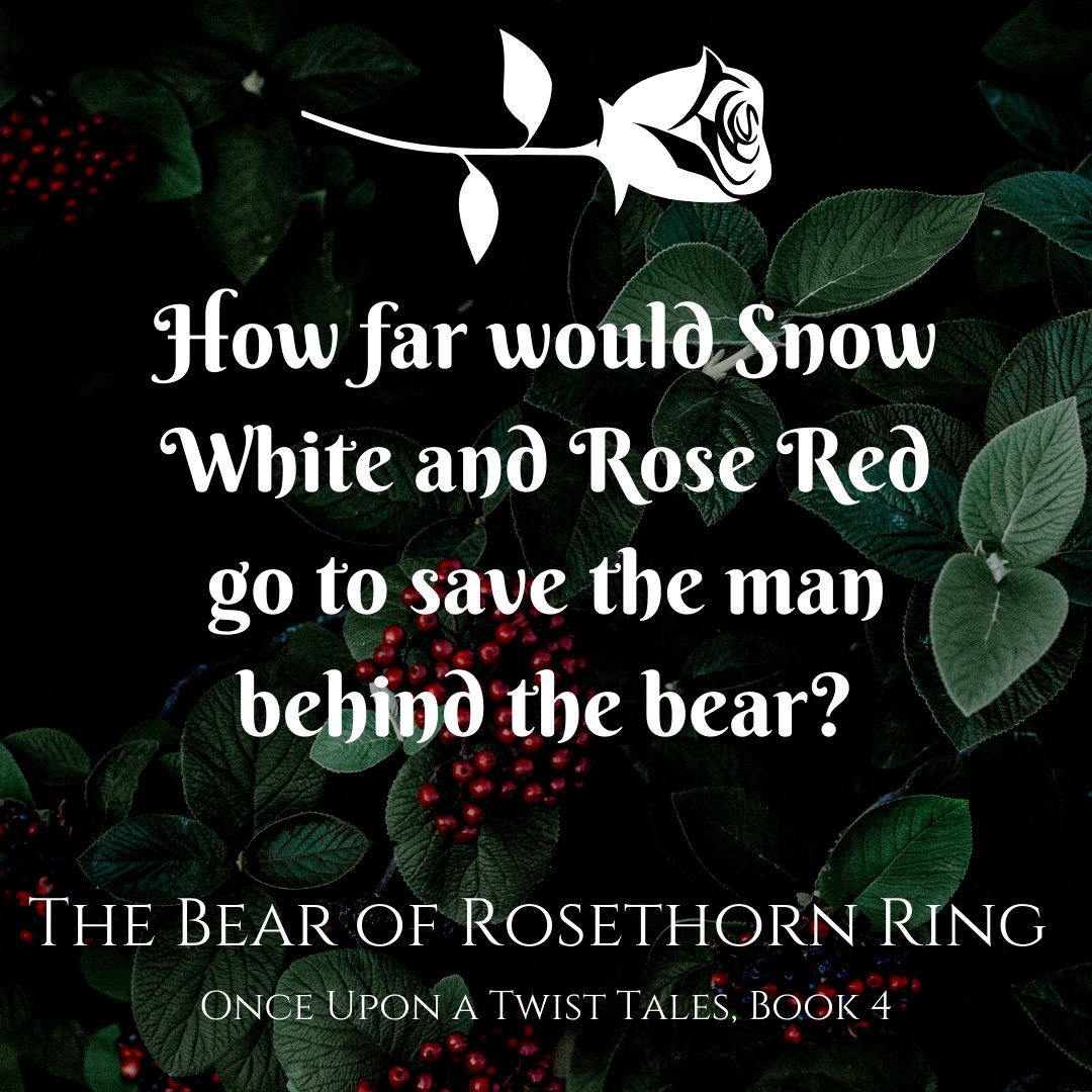 Back to work today on The Bear of Rosethorn Ring, and thought I'd drop by to leave you all with this little promo. Enjoy! 🐻🌹📖

#amwriting #booktagline #onceuponatwisttales #thebearofrosethornring #snowwhiteroseredretelling #fairytaleretelling