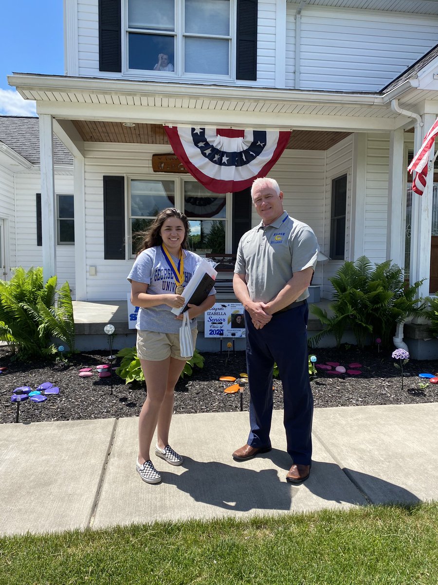 Congratulations to Bella, the class of 2020 Valedictorian. We had the pleasure of doing a senior class delivery to her today. What an incredible young lady with a bright future ahead! <a href="/aldenclass2020/">Seniors</a> <a href="/AldenCSD/">Alden CSD</a> <a href="/WACSNews/">WACS</a>
