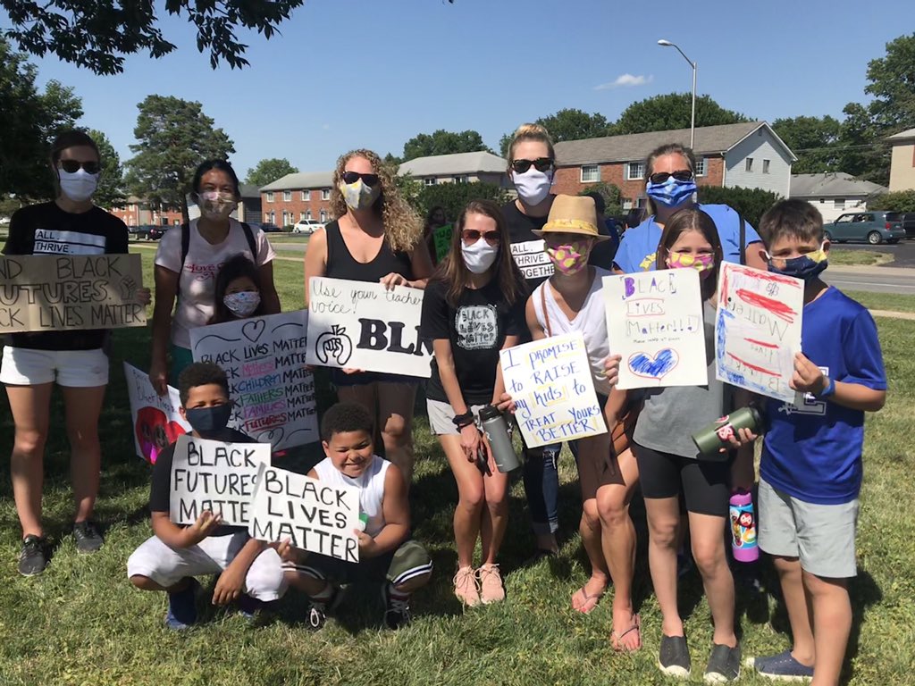 Proud of the Apache staff for taking a stand today. @mspfennigK @Sbrown145 <a href="/SarahBrame3/">Sarah Brame</a> <a href="/LaPentaJenna/">Jenna LaPenta</a> @bryj789 Claire Martens, Aimee Hagedorn. #blacklivesmater