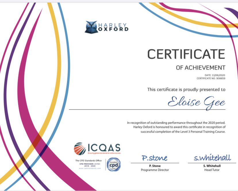 eloisegeex's tweet photo. Level 3 Personal Training course finally completed, makes the graft worthwhile🤩💪 https://t.co/l6YhznNumx
