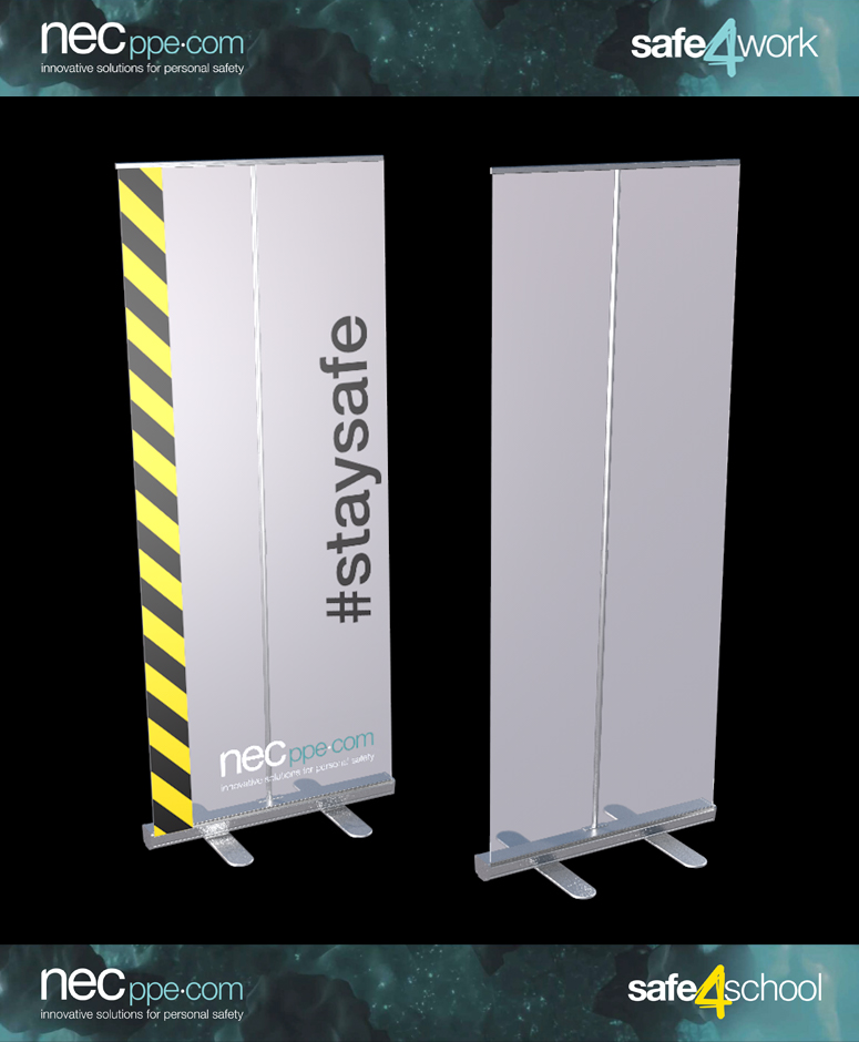 necvisual's tweet photo. A pull-up banner is a simple way to communicate social distancing guidelines to customers, staff, and students! 

Transparent Pull-Up Banner - £45 each
Printed Pull-Up Banner - £50 each

Contact us to get yours! 01922490900 or sales@necppe.com 

#StaySafe #necppe https://t.co/4LKP3NO3h0